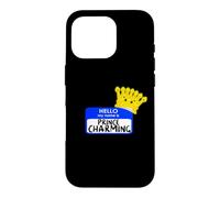 Carcasa para iPhone 16 Pro Disfraz de Halloween fácil con Texto en inglés «My Name Is Prince»