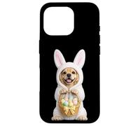 Carcasa para iPhone 16 Pro Disfraz de Perro Cocker Spaniel con Conejito de Pascua