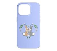 Carcasa para iPhone 16 Pro Disney Bambi Thumper & Miss Bunny Floral Heart Valentine's