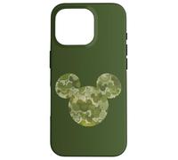 Carcasa para iPhone 16 Pro Disney Mickey Mouse Icon Green Camo Camouflage Pattern