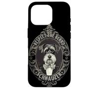 Carcasa para iPhone 16 Pro Distinguido Schnauzer Vintage Barbudo Caballero