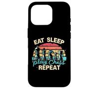 Carcasa para iPhone 16 Pro Divertida Camiseta Eat Sleep Play Chess Repeat para un Jugador de ajedrez