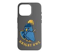 Carcasa para iPhone 16 Pro Divertida Feria Medieval de justas de Knight Owl
