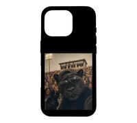 Carcasa para iPhone 16 Pro Divertida Mascota de Panther Student para Selfies Vintage para el Día del Juego