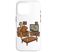 Carcasa para iPhone 16 Pro Divertido Capybara Gamer Meme Cozy Animal Gaming Broma Juego Retro