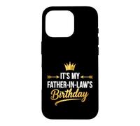Carcasa para iPhone 16 Pro Divertido Diciendo Que es mi Padre leyes cumpleaños