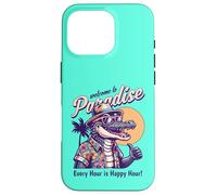 Carcasa para iPhone 16 Pro Divertido diseño de Verano Estilo Retro Bienvenido al paraíso