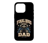 Carcasa para iPhone 16 Pro Divertido Final Boss Raccoon Dad Diseño De Videojuegos