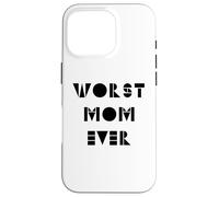 Carcasa para iPhone 16 Pro Divertido, la Peor mamá, el día de la Madre, Retro, Vintage
