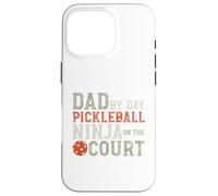 Carcasa para iPhone 16 Pro Divertido Pickleball Dad Pickleball Ninja para Hombre