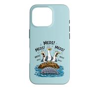 Carcasa para iPhone 16 Pro Divertido píldora Bug Meds Gaviota Grito Enfermera Juego de Palabras Médico Humor