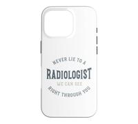 Carcasa para iPhone 16 Pro Divertido Radiología Juego de Palabras Radiólogo Humor