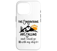 Carcasa para iPhone 16 Pro Dog Mountains Are Calling I Must Go Hiking Dogs Take a Hike