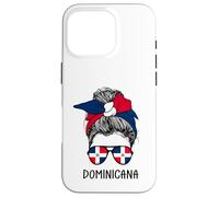 Carcasa para iPhone 16 Pro Dominicana Girl Dominican Heritage Dominican Republic Flag