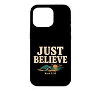Carcasa para iPhone 16 Pro Don't Be Afraid Just Believe Mark 5:36 Sea Turtle Faith