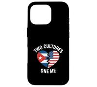 Carcasa para iPhone 16 Pro Dos culturas One Me Funny Herencia cubanoamericana