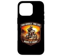 Carcasa para iPhone 16 Pro Dos Ruedas One Life Make It Count Dirt Bike Rider Moto