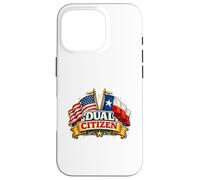 Carcasa para iPhone 16 Pro Dual Citizen Texas American Flag Patriotic Funny Pride