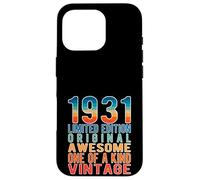 Carcasa para iPhone 16 Pro Edición Limitada, Vintage, Retro, año de Nacimiento 1931.