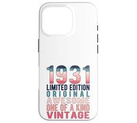 Carcasa para iPhone 16 Pro Edición Limitada, Vintage, Retro, año de Nacimiento 1931.