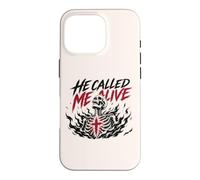 Carcasa para iPhone 16 Pro Él me llamó Vivo Jesús Fe Esqueleto Cristiano