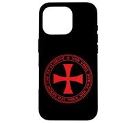 Carcasa para iPhone 16 Pro Emblema de Cruz de Caballeros templarios | Christianity Black