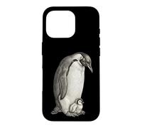 Carcasa para iPhone 16 Pro Emperor Penguins and Chick Vintage Art