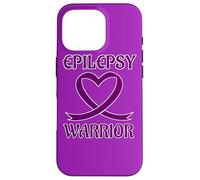 Carcasa para iPhone 16 Pro Epilepsy Warrior Purple Heart Ribbon Awareness