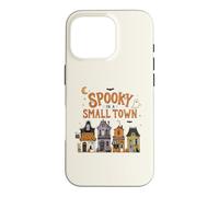 Carcasa para iPhone 16 Pro Espeluznante en una pequeña Ciudad Halloween Fantasmas Casas embrujadas