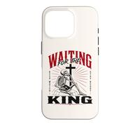 Carcasa para iPhone 16 Pro Esperando al Rey Esqueleto Cristiano Arte bíblico