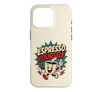 Carcasa para iPhone 16 Pro Espresso Yourself Divertido Estilo Vintage Café Comic Retro Art