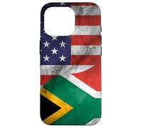Carcasa para iPhone 16 Pro Estados Unidos y Sudáfrica Yin Yang - Bandera sudafricana Americana