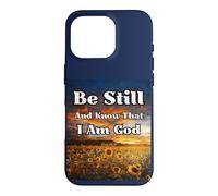 Carcasa para iPhone 16 Pro Estar quieto y Saber: Salmos Biblia edificante pacífica Cristiana