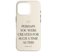 Carcasa para iPhone 16 Pro Ester 4:14 Corona Versículo de la Biblia Fe Mujeres