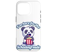 Carcasa para iPhone 16 Pro Estoy aquí por el Divertido y Lindo Panda sarcástico de Schadenfreude