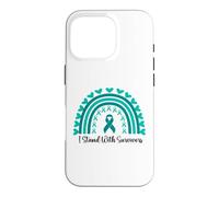 Carcasa para iPhone 16 Pro Estoy con sobrevivientes Concientización sobre agresión Sexual Boho Rainbow
