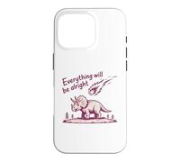 Carcasa para iPhone 16 Pro Everything Is Alright Dinosaur Asteroid Chaos Graphic Retro