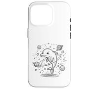 Carcasa para iPhone 16 Pro Explorador cósmico delfín Sonriente con Planetas y Estrellas
