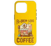 Carcasa para iPhone 16 Pro FA-Brew-Lous Corgi Juego de Palabras de café Barista Amante de los Perros