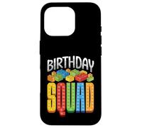Carcasa para iPhone 16 Pro Familia de Fuentes Birthday Squad Matching Brick Builder