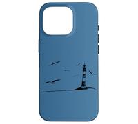 Carcasa para iPhone 16 Pro Faro y Aves Marinas Gaviotas en la Costa