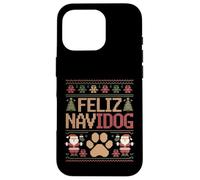 Carcasa para iPhone 16 Pro Feliz Navidog - Divertido suéter Feo de Navidad para dueño de Perro