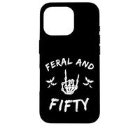 Carcasa para iPhone 16 Pro Feral and Fifty Rock Hand Bats 50 Cumpleaños Celebración