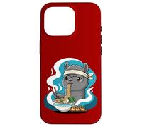 Carcasa para iPhone 16 Pro Fideos Ramen Alpaca Japón Y2K Kawaii Alpacas Anime