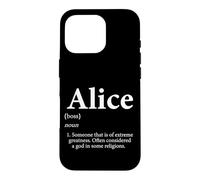 Carcasa para iPhone 16 Pro Fiesta de cumpleaños Divertida con el Nombre de Alice Definition para Allison