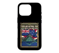 Carcasa para iPhone 16 Pro Fiordland National Park Nueva Zelanda Bandera Gráfico de Viaje