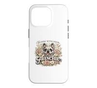 Carcasa para iPhone 16 Pro Florece con tu Regalo Floral para mamá de Bulldog Francés