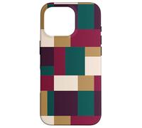 Carcasa para iPhone 16 Pro Formas rectangulares geométricas de Bloques de Color en Tonos de joyería Profundos