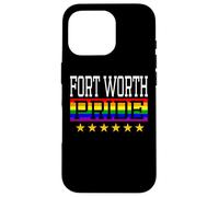 Carcasa para iPhone 16 Pro Fort Worth Pride Texas Gay Lesbianas Queer LGBT Rainbow Flag