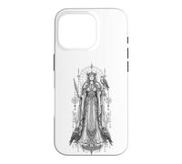 Carcasa para iPhone 16 Pro Frigg Diosa Nórdica Cuervo Runa Reina de la Mitología Asgard